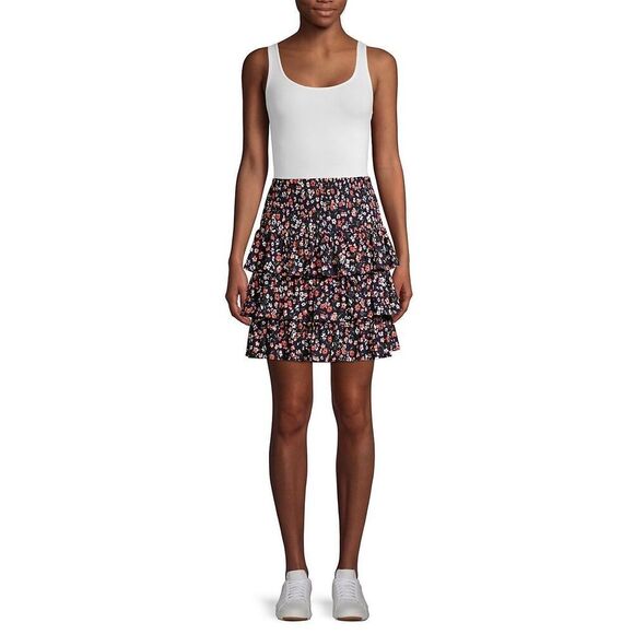Michael Michael Kohrs Garden Patch Triple Tiered Skirt Large Stretch Comfy Sprin - Picture 1 of 7